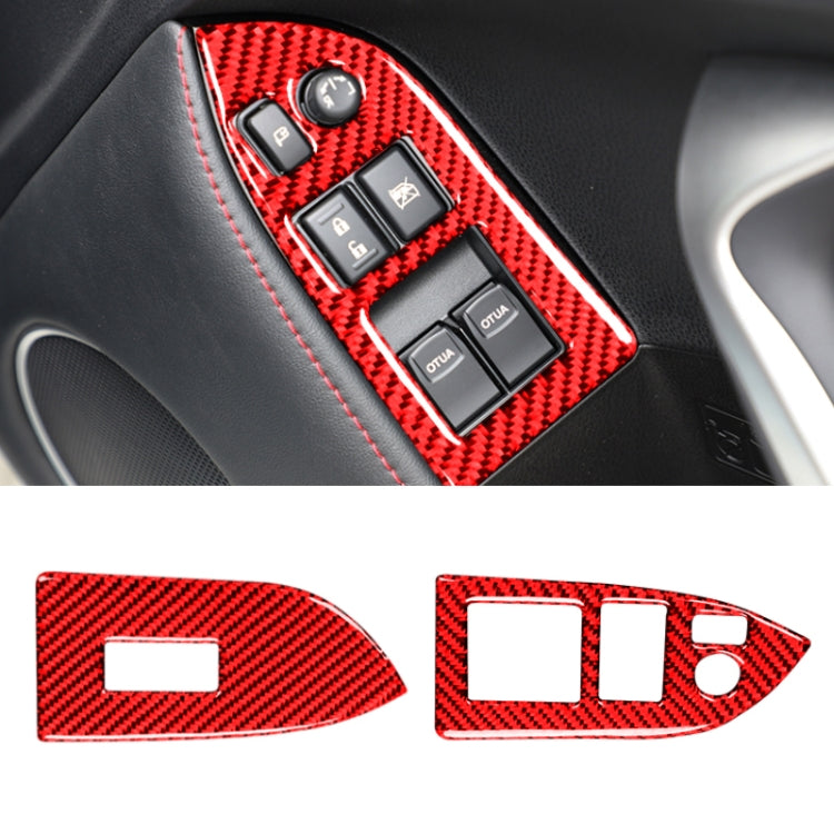 คาร์บอนไฟเบอร์กระจกหน้าต่างยกแผงสติกเกอร์ตกแต่งสำหรับ Subaru BRZ/Toyota 86 2013-2017, ขวาไดรฟ์, Lifting Panel, Right Drive