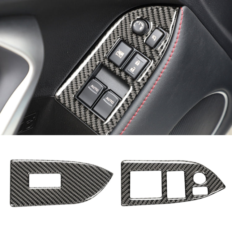 คาร์บอนไฟเบอร์กระจกหน้าต่างยกแผงสติกเกอร์ตกแต่งสำหรับ Subaru BRZ / Toyota 86 2013-2017, ไดรฟ์ซ้าย, Lifting Panel, Left Drive
