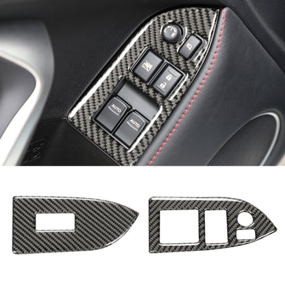 คาร์บอนไฟเบอร์กระจกหน้าต่างยกแผงสติกเกอร์ตกแต่งสำหรับ Subaru BRZ / Toyota 86 2013-2017, ไดรฟ์ซ้าย, Lifting Panel, Left Drive