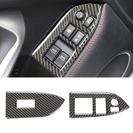 คาร์บอนไฟเบอร์กระจกหน้าต่างยกแผงสติกเกอร์ตกแต่งสำหรับ Subaru BRZ / Toyota 86 2013-2017, ไดรฟ์ซ้าย, Lifting Panel, Left Drive