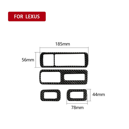 คาร์บอนไฟเบอร์กระจกหน้าต่าง Lift ตกแต่งสติกเกอร์สำหรับ Lexus RX300 / 270 / 200T / 450H 2016-2019, ขวา, Window Glass Lift