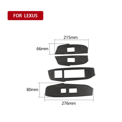 คาร์บอนไฟเบอร์กระจกหน้าต่าง Lift สติกเกอร์ตกแต่งสำหรับ Lexus NX200 / 200t / 300h 2014-2021, ขวา, Window Glass Lift, Right Drive