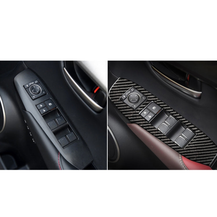 คาร์บอนไฟเบอร์กระจกหน้าต่าง Lift สติกเกอร์ตกแต่งสำหรับ Lexus NX200 / 200t / 300h 2014-2021, ขวา, Window Glass Lift, Right Drive