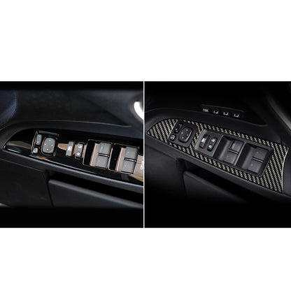 คาร์บอนไฟเบอร์กระจกหน้าต่าง Lift สติกเกอร์ตกแต่งสำหรับ Lexus IS250 300 350C 2006-2012, ขวา, Window Glass Lift, Right Drive