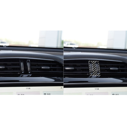 คาร์บอนไฟเบอร์กลาง Air Outlet สติกเกอร์ตกแต่งสำหรับ Jaguar F-PACE X761 XE X760 XF X260 XJ 2016-2020, ซ้ายและขวาไดรฟ์ Universal, Middle Air Outlet