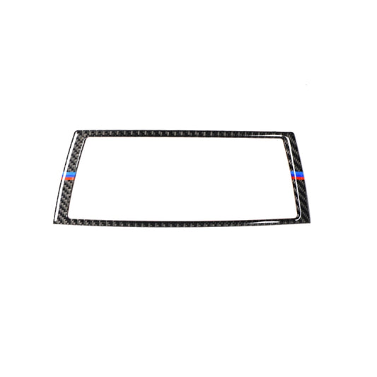 คาร์บอนไฟเบอร์ Tricolor นำทางกรอบตกแต่งสติกเกอร์สำหรับ BMW E70 X5 / E71 X6 2008-2013, ซ้ายและขวา Universal, Navigation Frame(Tricolor)