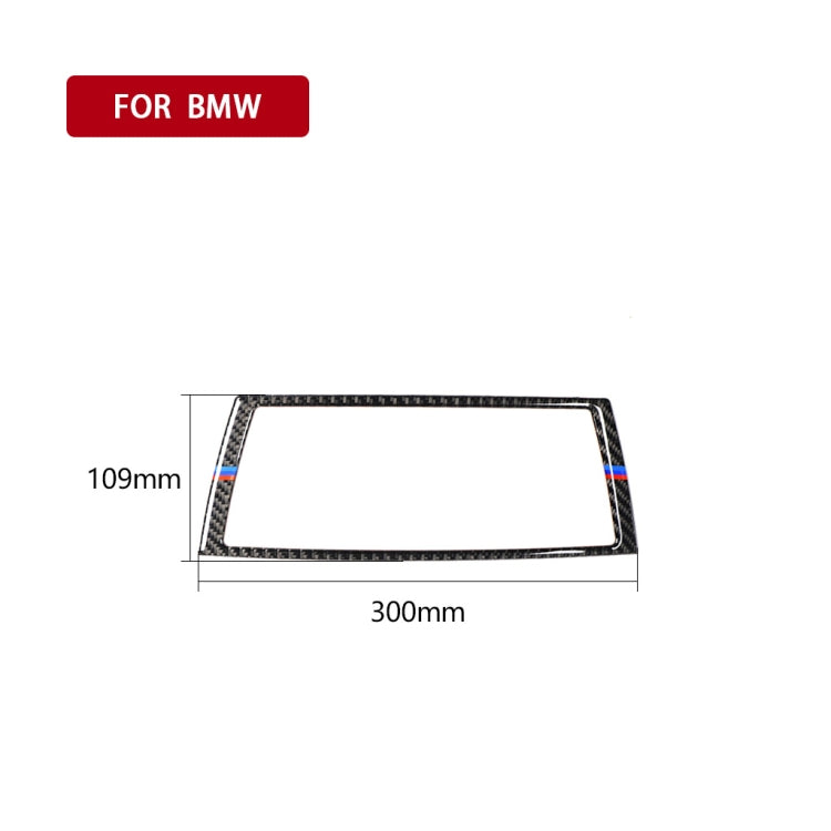 คาร์บอนไฟเบอร์ Tricolor นำทางกรอบตกแต่งสติกเกอร์สำหรับ BMW E70 X5 / E71 X6 2008-2013, ซ้ายและขวา Universal, Navigation Frame(Tricolor)