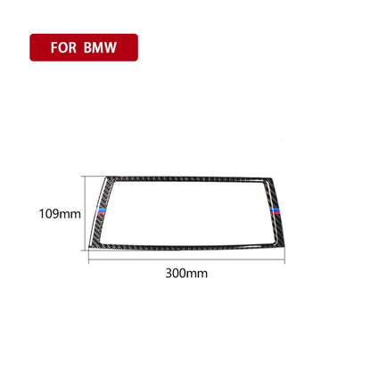 คาร์บอนไฟเบอร์ Tricolor นำทางกรอบตกแต่งสติกเกอร์สำหรับ BMW E70 X5 / E71 X6 2008-2013, ซ้ายและขวา Universal, Navigation Frame(Tricolor)