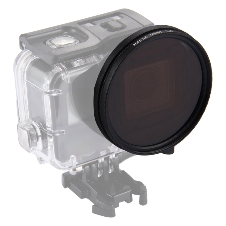 ตัวกรองเลนส์ CPL แบบวงกลมขนาด 58 มม. 3 ใน 1 พร้อมฝาปิดสำหรับ GoPro HERO7 Black / 6/5, 58mm CPL Lens