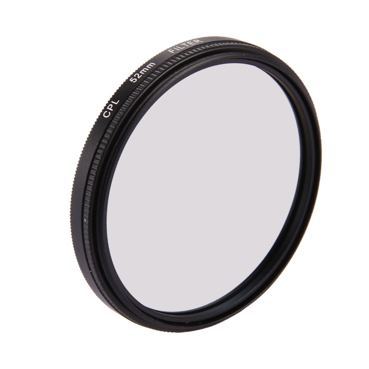 ตัวกรองเลนส์ CPL แบบวงกลมขนาด 52 มม. 3 ใน 1 พร้อมฝาปิดสำหรับ GoPro HERO7 Black / 6/5, 52mm CPL Lens