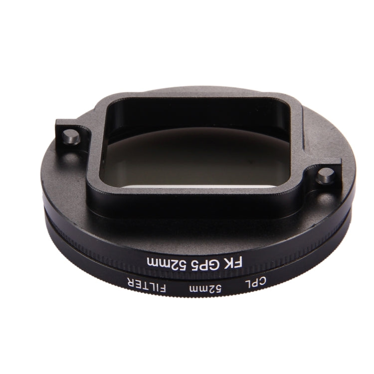 ตัวกรองเลนส์ CPL แบบวงกลมขนาด 52 มม. 3 ใน 1 พร้อมฝาปิดสำหรับ GoPro HERO7 Black / 6/5, 52mm CPL Lens