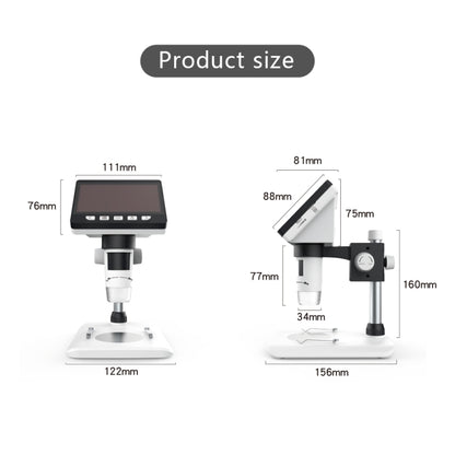 0-40 มม. 1080 P 4.3 นิ้วหน้าจอ LCD ซ่อมโทรศัพท์มือถืออุตสาหกรรม HD Electron Didital Microscope