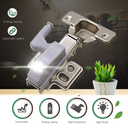 0.3W Universal บานพับด้านใน LED Sensor โคมไฟตู้ 3 LEDs Night light Auto ON/OFF หลอดไฟ, 1 PCS White Light, 1 PCS Warm White
