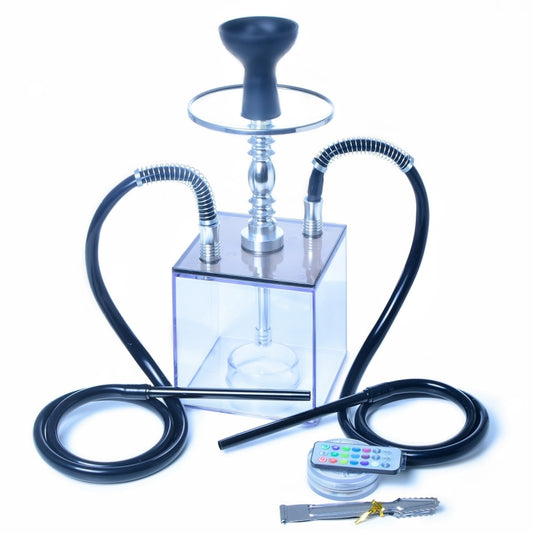 ชุดมอระกู่ท่อคู่อะคริลิค Cube, Cube Double Pipe