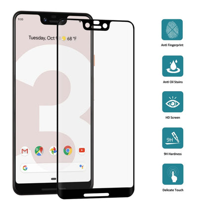 0.3 มม. 9H ความแข็งพื้นผิว 3D Curved Edge ฟิล์มกระจกนิรภัยแบบเต็มหน้าจอสำหรับ Google Pixel 3 XL, For Pixel 3 XL