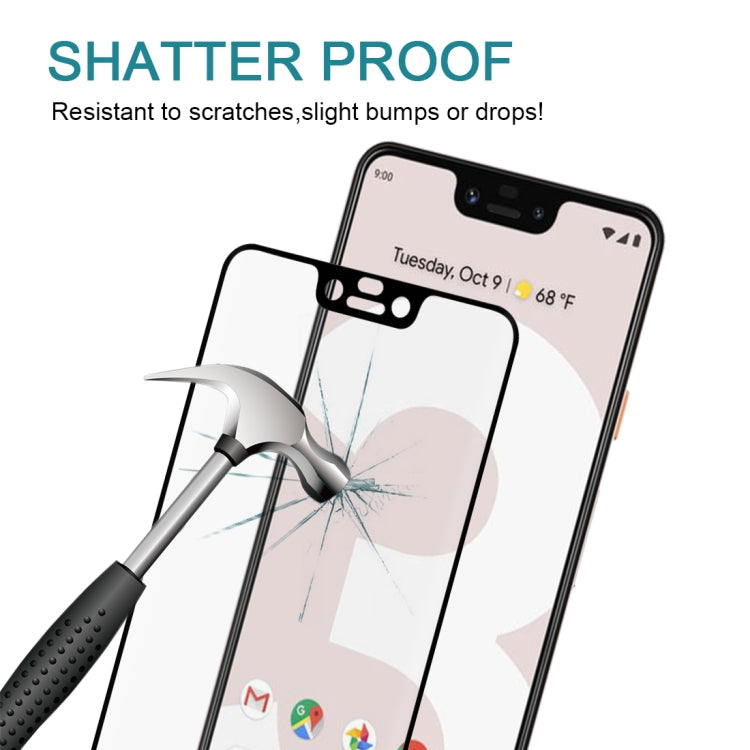 0.3 มม. 9H ความแข็งพื้นผิว 3D Curved Edge ฟิล์มกระจกนิรภัยแบบเต็มหน้าจอสำหรับ Google Pixel 3 XL, For Pixel 3 XL