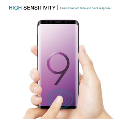 0.3 มม. 9H ความแข็งพื้นผิว 3D Curved Edge ฟิล์มกระจกนิรภัยแบบเต็มหน้าจอสำหรับ Galaxy Note9