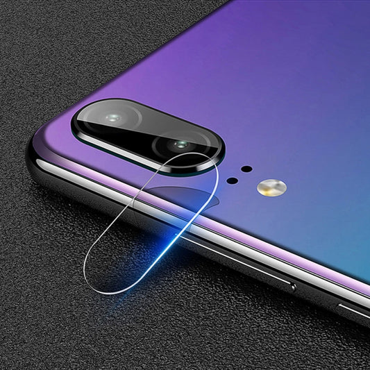 0.3 มม. 2.5D โปร่งใสด้านหลังกล้องเลนส์ Protector กระจกนิรภัยป้องกันฟิล์มสำหรับ Huawei P20