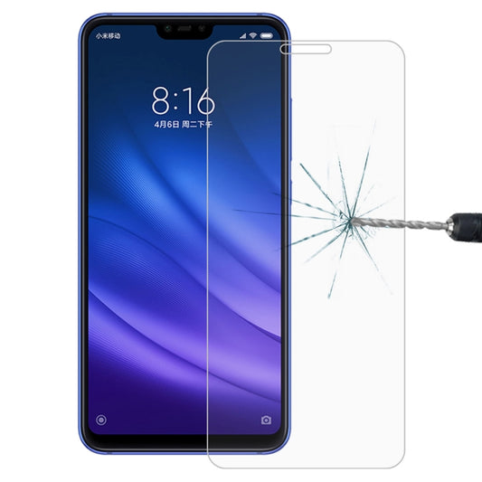 0.26mm 9H ความแข็งพื้นผิว 2.5D ฟิล์มกระจกนิรภัยแบบเต็มหน้าจอสำหรับ Xiaomi Mi 8 Lite