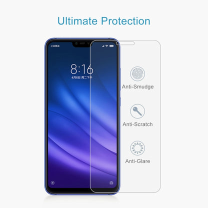 0.26mm 9H ความแข็งพื้นผิว 2.5D ฟิล์มกระจกนิรภัยแบบเต็มหน้าจอสำหรับ Xiaomi Mi 8 Lite