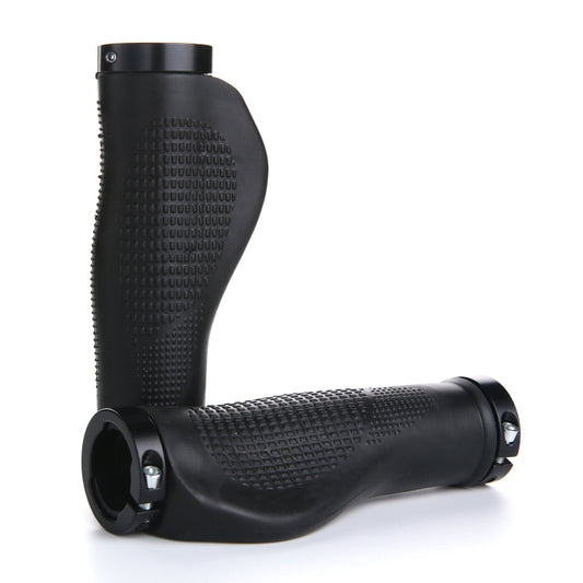1 คู่ AG21 ยาง + โลหะผสมล็อค-แหวนจักรยานแบน Handlebar Grip, AG21