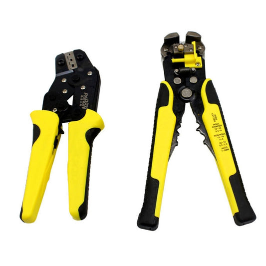 0.25-6.0 มม. มัลติฟังก์ชั่น ลวด Stripper + คีมจีบเหล็กคาร์บอน + ถุงเก็บ ชุดเครื่องมือ