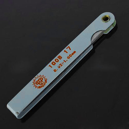 0.02 ถึง 1 มม. ความหนา 17 ใบมีด Gap Metric Filler Feeler Gauge เครื่องมือวัด, 0.02 to 1mm Measure Tool