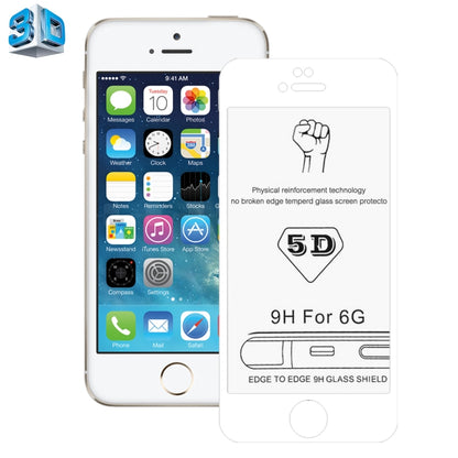 0.26 มม. 9H ความแข็งพื้นผิว 5D ฟิล์มกระจกนิรภัยป้องกันการระเบิดสำหรับ iPhone 6 และ 6s