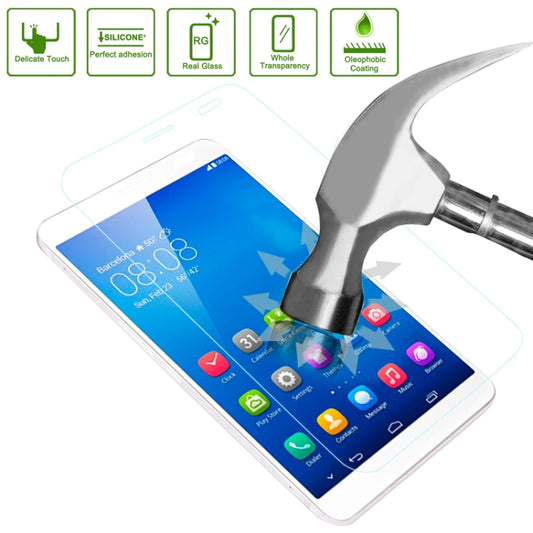 0.4mm 9H + ความแข็งพื้นผิว 2.5D ฟิล์มกระจกนิรภัยป้องกันการระเบิดสำหรับ Huawei MediaPad X1 / X2