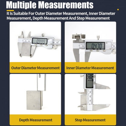0-150 มม. LCD เครื่องวัดเส้นผ่าศูนย์กลางดิจิตอลอิเล็กทรอนิกส์ดิจิตอล Vernier Caliper