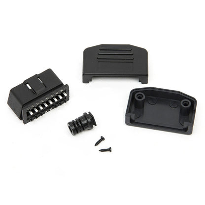 5 PCS 16PIN รถตัวเชื่อมต่อชาย OBD2 Connector ปลั๊ก + เชลล์ + สายการ์ด + สกรูปลั๊ก OBD J1962M